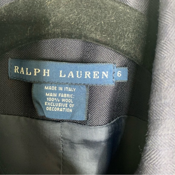 Ralph Lauren blue label wool double breasted blazer jacket size 6 women’s preppy - Picture 2 of 4